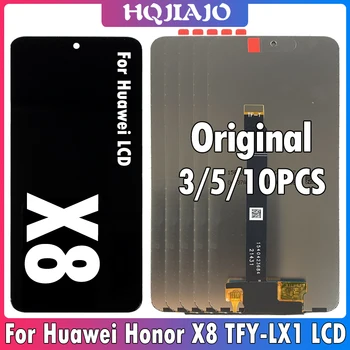 3/5/10 бр. Оригинални За Честта X8 LCD дисплей TFY-LX1 Сензорен Дисплей Панел Дигитайзер За Huawei Honor X8 резервни Части За Ремонт на LCD дисплея Изображение
