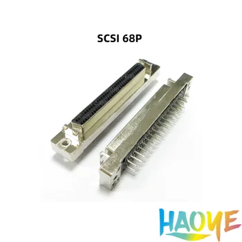DB тип 2.54 мм SCSI-68P гнездовое основа директен пин 180 градуса печатна платка за запояване вставной конектор серво 100% чисто НОВ Изображение