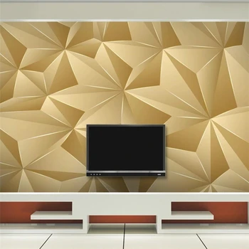 wellyu Индивидуални голям стенопис модерен минималистичен златни геометрични абстрактни мек модел на опаковката ТЕЛЕВИЗИЯ фонови картинки Изображение