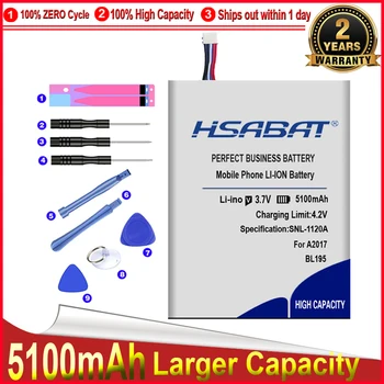 Батерия HSABAT 5100 mah за Lenovo A2107 A2207 L12T1P31 BL195 Изображение