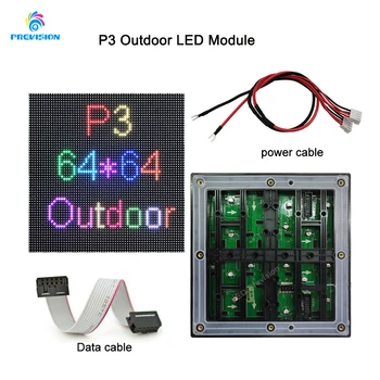 Външен led дисплей P3, билборд, пълноцветен видеопанель 192x192mm SMD RGB, led модули дисплейные Изображение